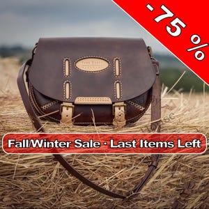 Handmade leather saddle bag, leather shoulder bag, leather crossbody bag, leather hunting bag, handmade leather purse