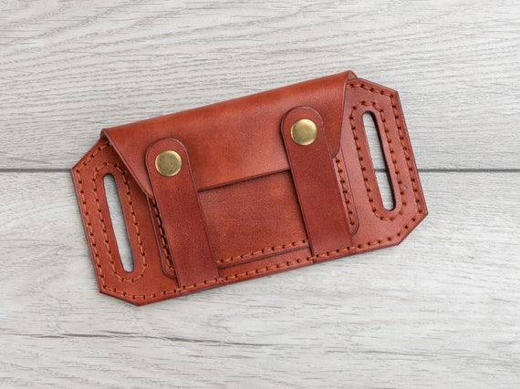 Handmade Leather Belt Wallet for Travel and Everyday Use - Christmas Gift for men - Father's Day Gift