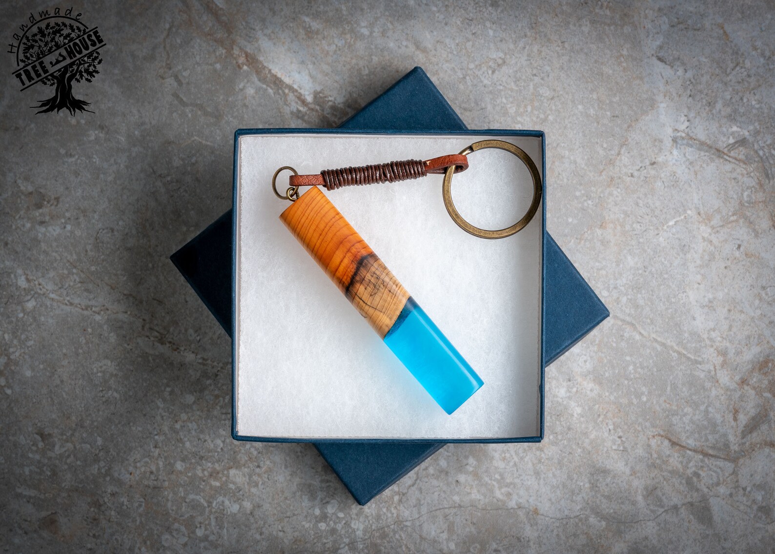 Key ring with epoxy resin wooden key ring key holder Etsy