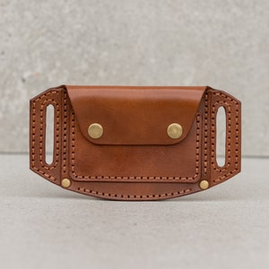 Cartera de cuero personalizada para cinturón, billetera pequeña de cuero, tarjetero para cinturón, billetera de viaje de cuero, estuche de cuero para cinturón, billetera de cuero para la cintura Dark Brown