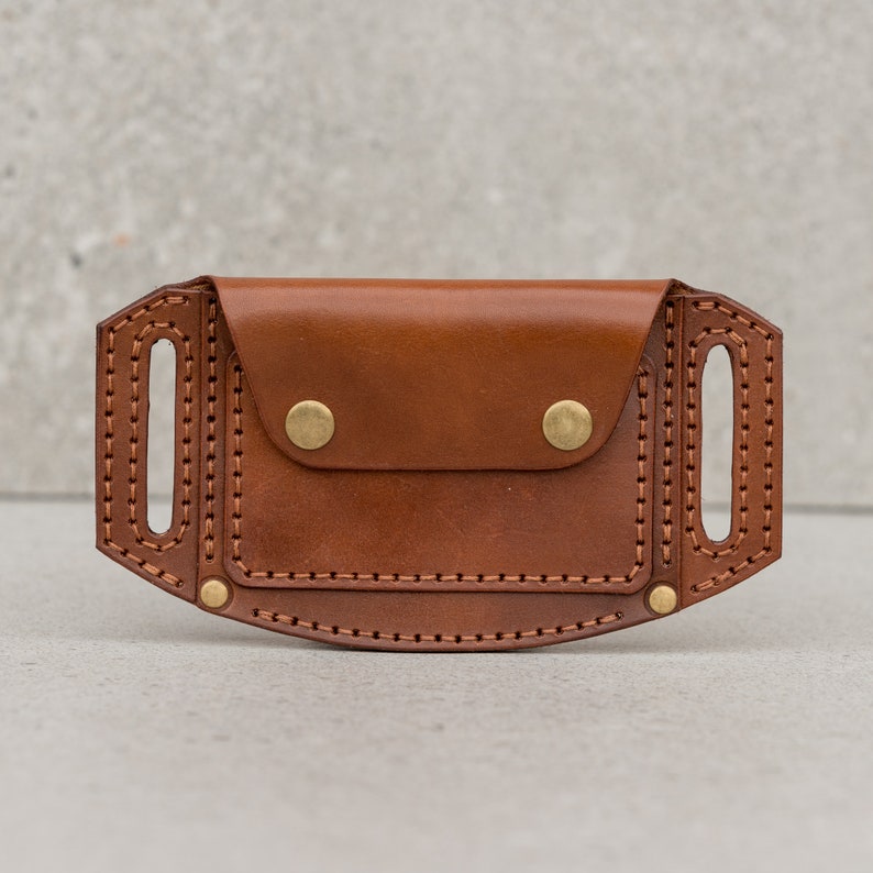 Cartera de cuero personalizada para cinturón, billetera pequeña de cuero, tarjetero para cinturón, billetera de viaje de cuero, estuche de cuero para cinturón, billetera de cuero para la cintura Dark Brown