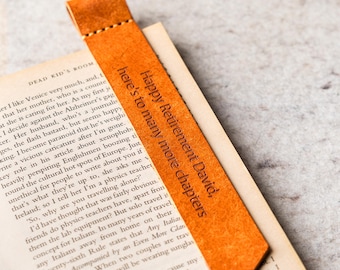 Personalised Leather Bookmark, Custom Bookmark, Handmade Leather Bookmark