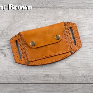 Cartera de cuero personalizada para cinturón, billetera pequeña de cuero, tarjetero para cinturón, billetera de viaje de cuero, estuche de cuero para cinturón, billetera de cuero para la cintura Light Brown