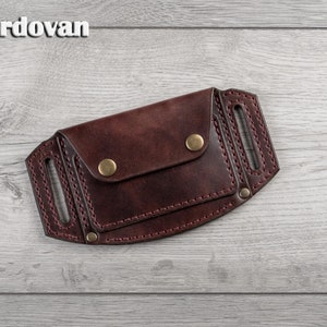 Cartera de cuero personalizada para cinturón, billetera pequeña de cuero, tarjetero para cinturón, billetera de viaje de cuero, estuche de cuero para cinturón, billetera de cuero para la cintura Cordovan