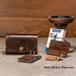 Personalised leather Cribbage travel board, Cribbage travel set