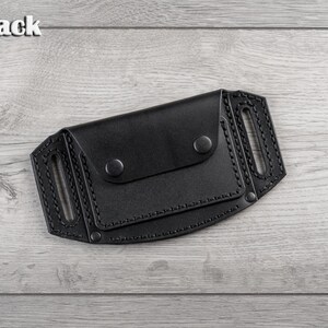 Cartera de cuero personalizada para cinturón, billetera pequeña de cuero, tarjetero para cinturón, billetera de viaje de cuero, estuche de cuero para cinturón, billetera de cuero para la cintura Negro