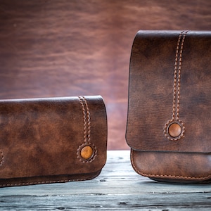 Handgefertigte Gürteltasche aus Leder, Gürteltasche aus Leder, Festivaltasche aus Leder