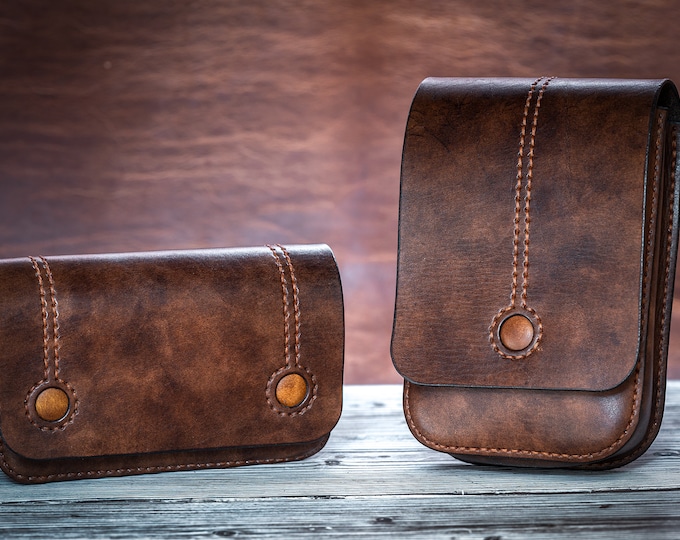 Handmade Leather Belt Bag, Leather Waist Bag, Leather Festival Bag Etsy