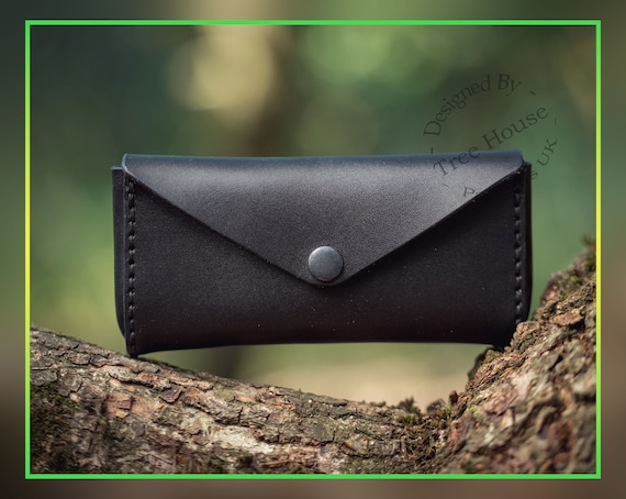 Personalised Handmade Black Leather Soft Dart Case, Black Leather