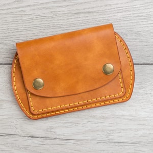 Cartera de cinturón de cuero hecha a mano personalizada, billetera pequeña, billetera de viaje de cuero, billetera de cintura, bolsa de cinturón de cuero hecha a mano personalizada