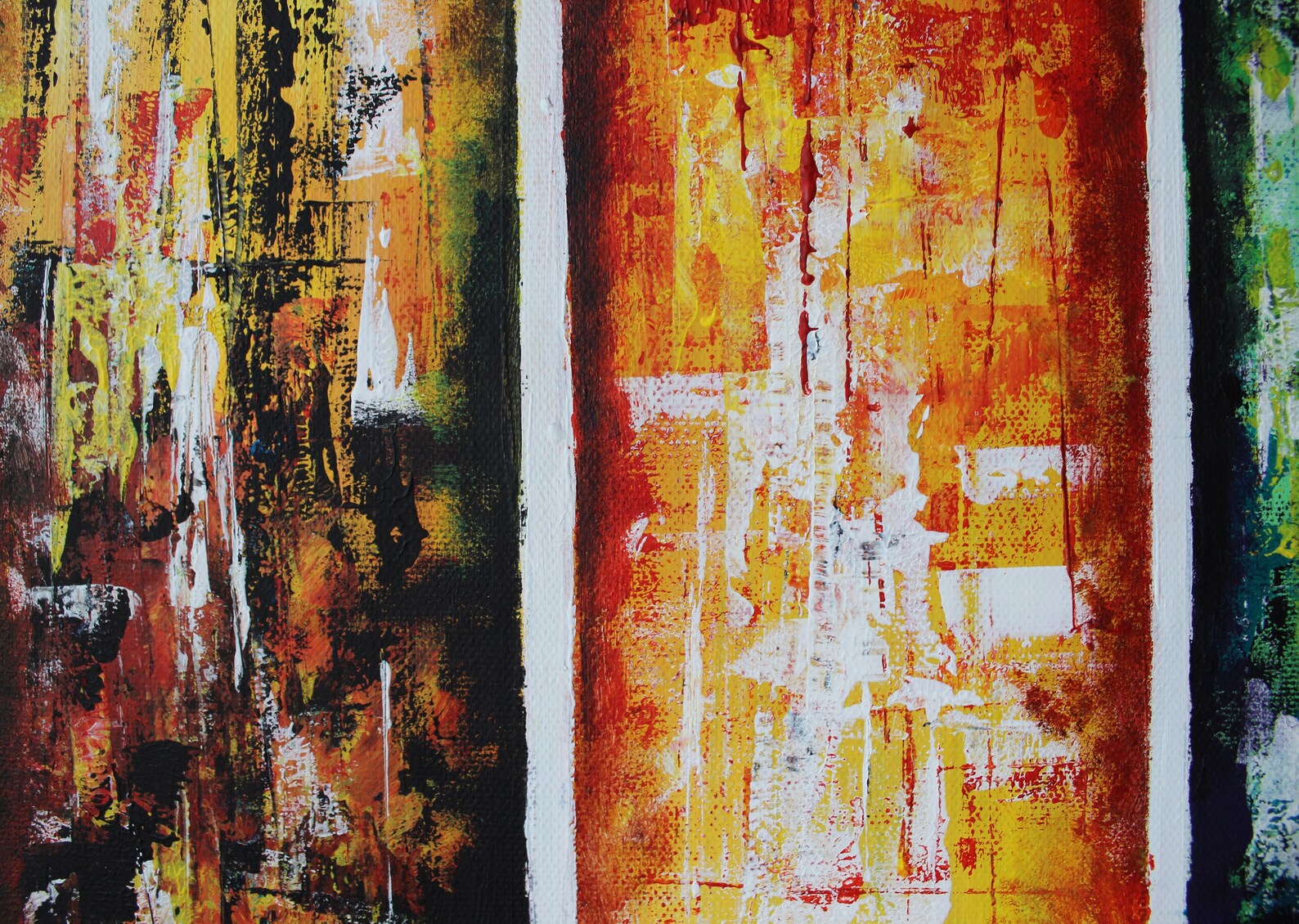 Geometric painting on canvas Colorful abstract wall decor Etsy