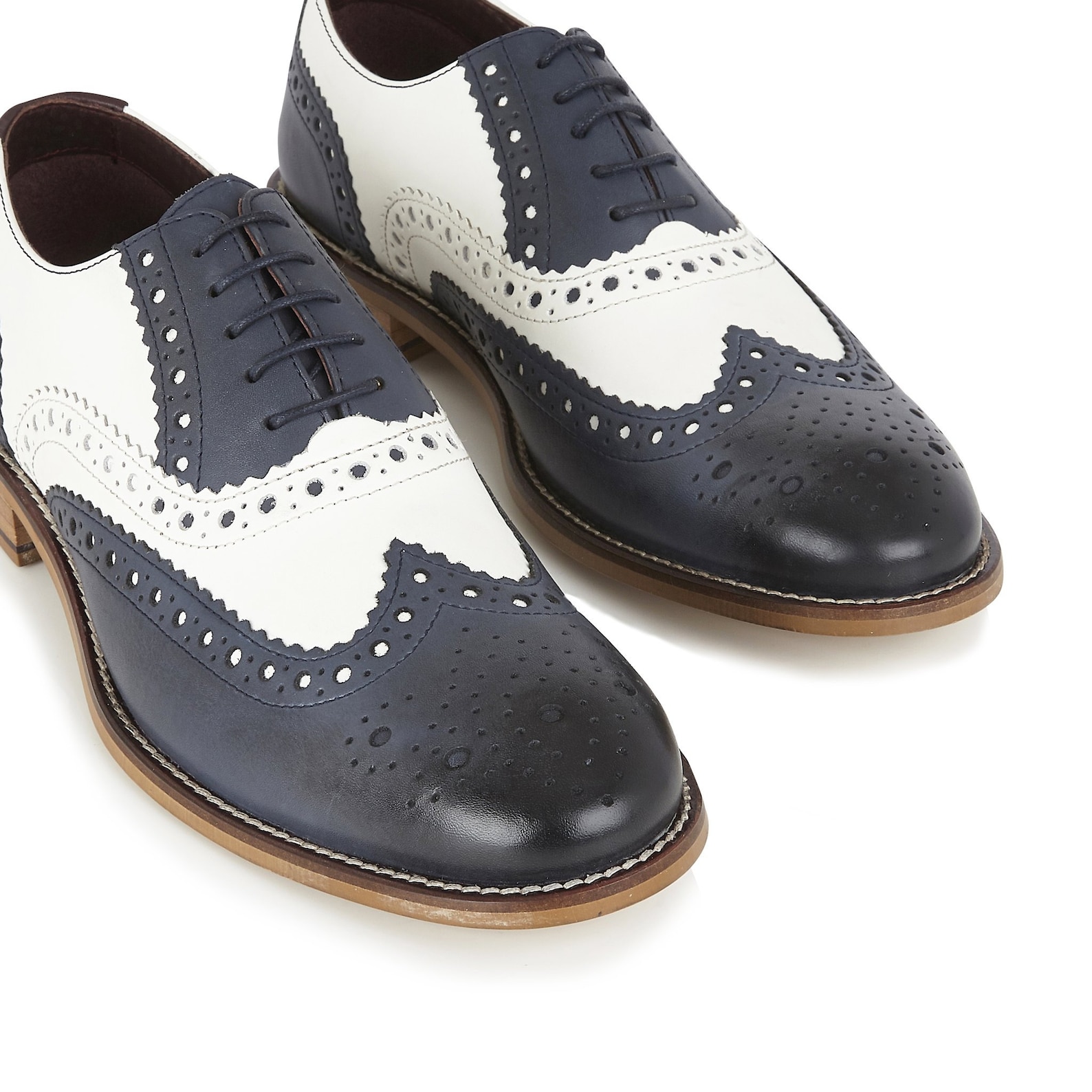 Jazz Spectator Oxford Broguesnavy & White Etsy