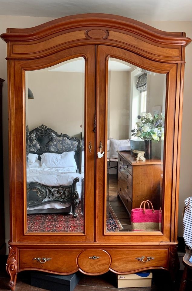 Antique French Armoire Knockdown Wardrobe With Key Etsy