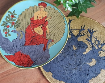 Artemis & Aphrodite - Gold Thread Woven Patch Set