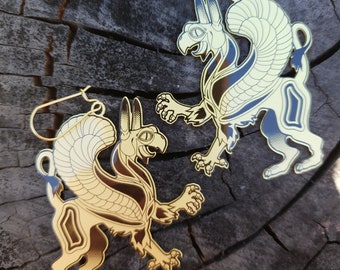 Screaming Griffin - Ancient Greek Inspired Earrings