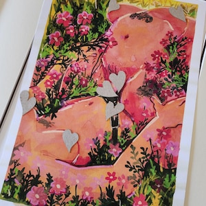 Felder des Mai - Druck Aquarell