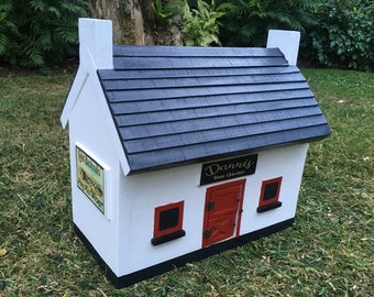 Irish Pub Style Birdhouse With Tiled Slate Roof. Made in Belfast