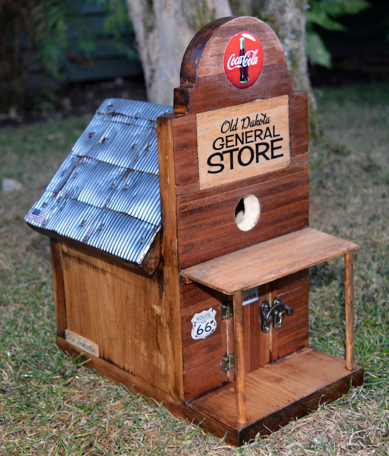 1950's Style Americana Birdhouse By Old Dakota. General Store. Solid wood image 4