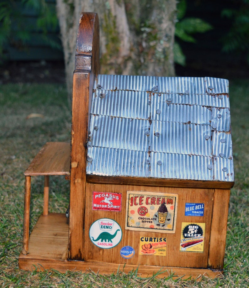 1950's Style Americana Birdhouse By Old Dakota. General Store. Solid wood image 3