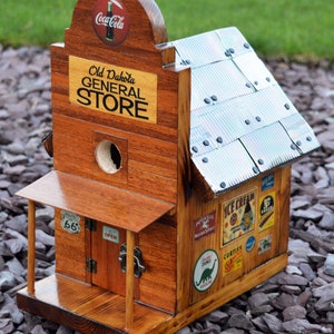 1950's Style Americana Birdhouse By Old Dakota. General Store. Solid wood image 1