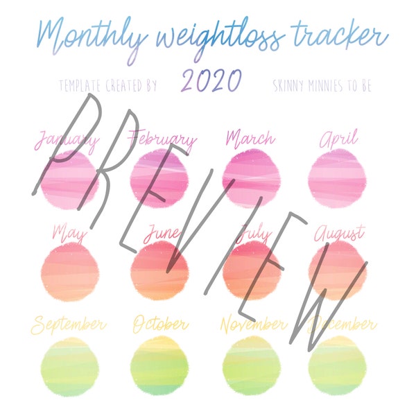 2020 weight loss calendar, Rainbow, weightloss tracker, rainbow tracker, weight loss tracker, weightloss, bullet journal tracker, trackers