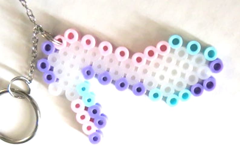 Perler Bead Disney Cinderella W/ Glass Slipper Keychain Etsy