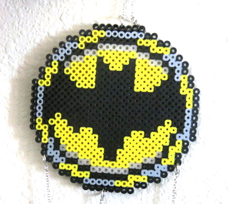 Perler Beads Batman Logo Dream Catcher Etsy