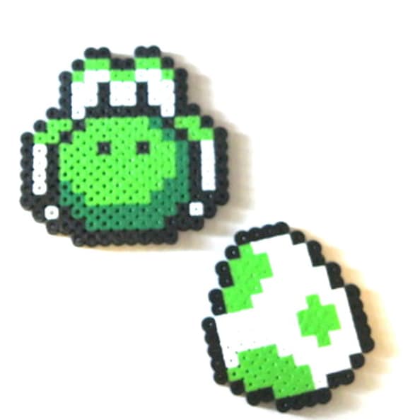Perler Bead Yoshi Pixel Art Keychain or Etsy