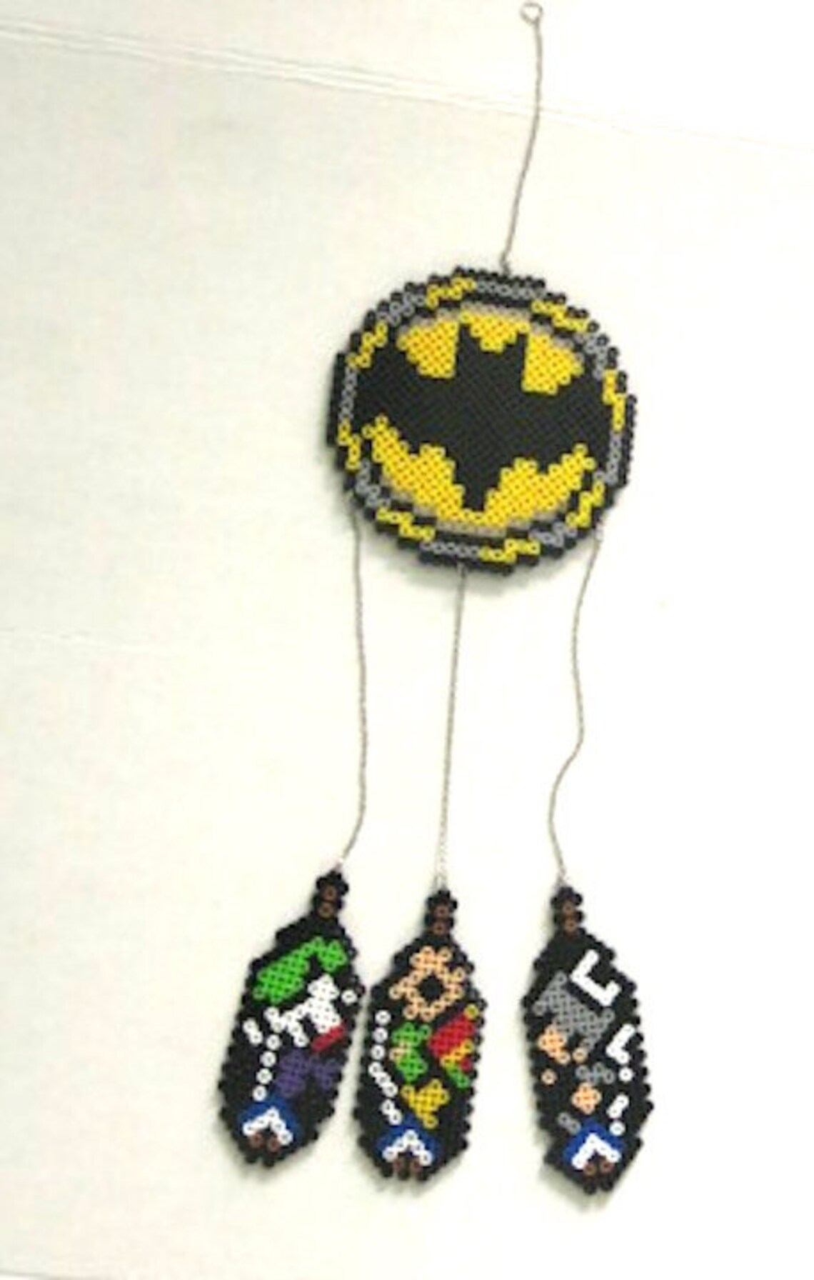 Perler Beads Batman Logo Dream Catcher Etsy