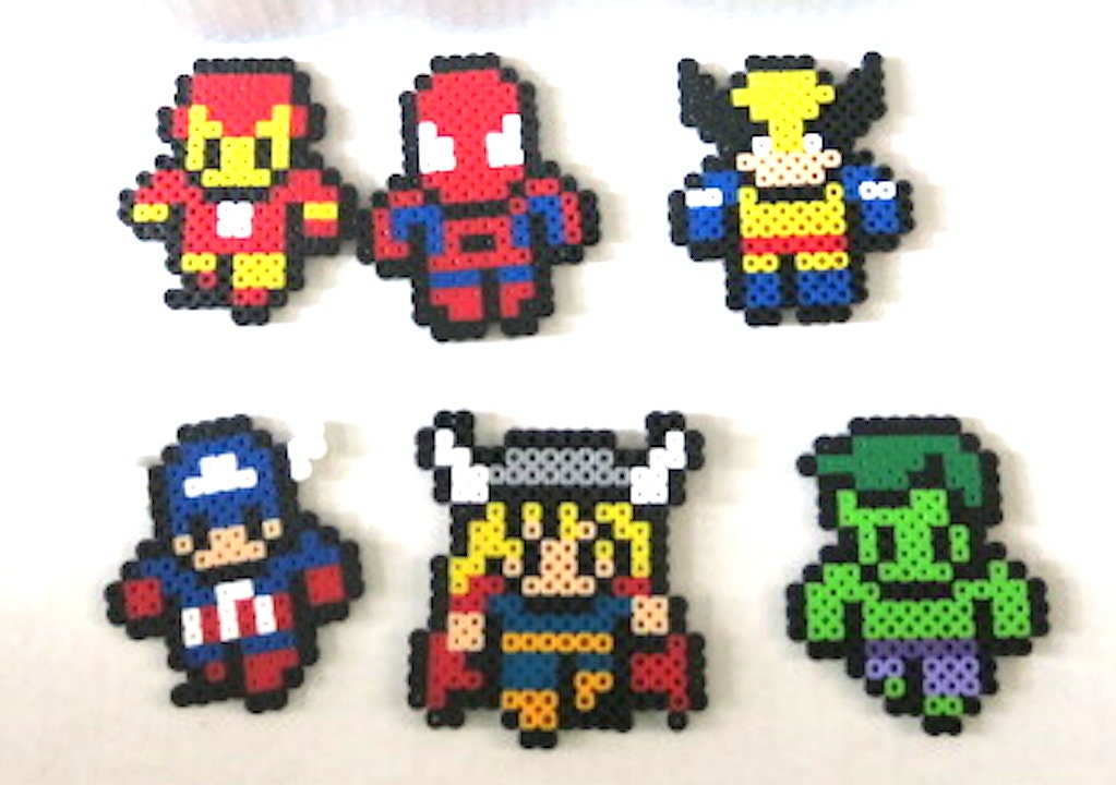 Marvel Avengers Inspired Perler Bead IRON MAN Pixel Art Ornament