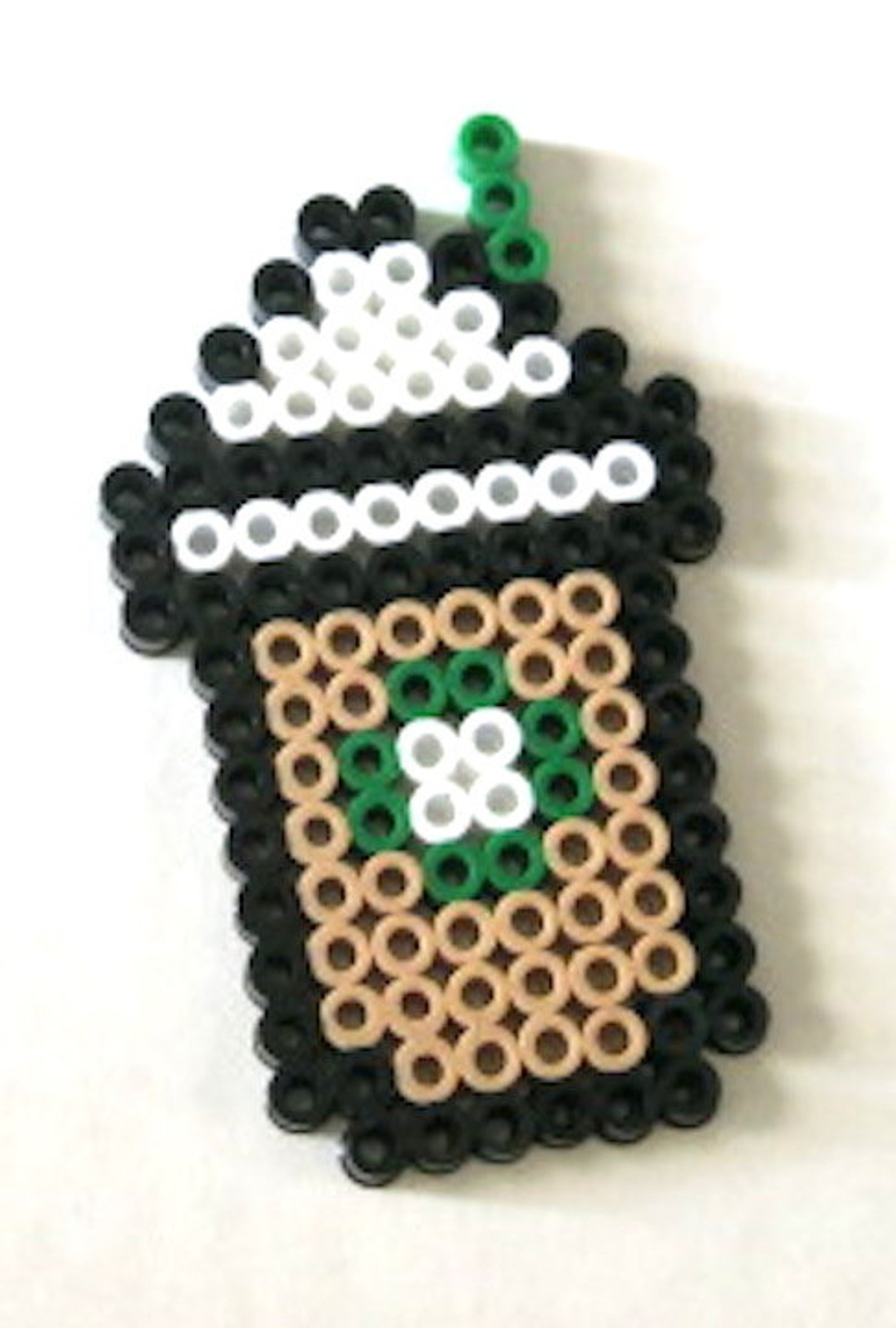 Perler Beads Starbucks Frapp Keychain or Etsy