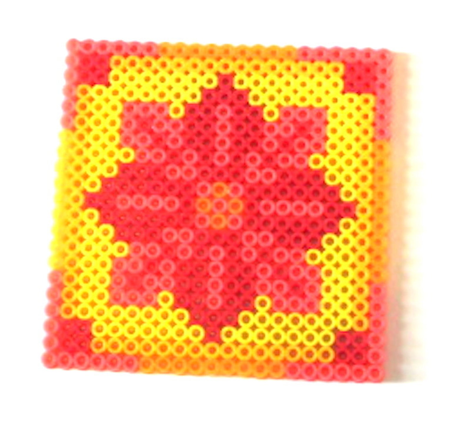 Perler Beads Set of 6 Floral Geo Coasters Etsy