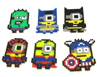 Perler Beads Superheros Avengers Magnets or Keychain | Etsy