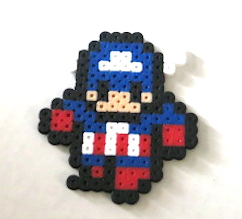 Perler Beads Superheros Avengers Magnets or Keychain - Etsy
