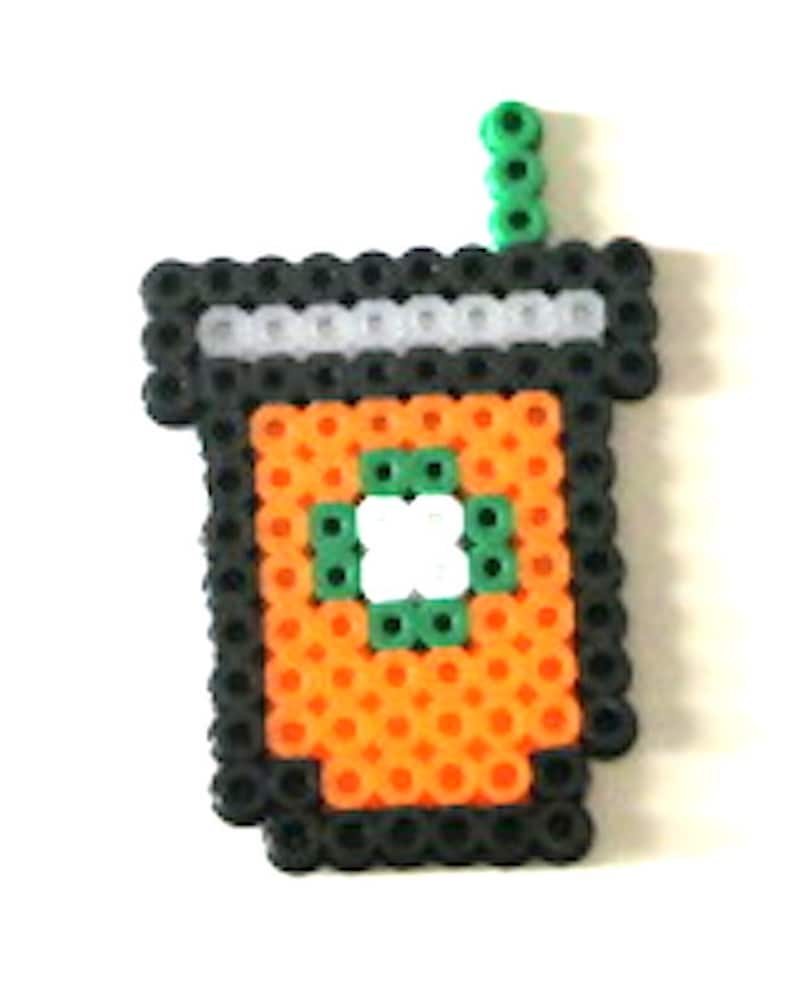 Perler Beads Starbucks Iced Coffee Keychain or Etsy
