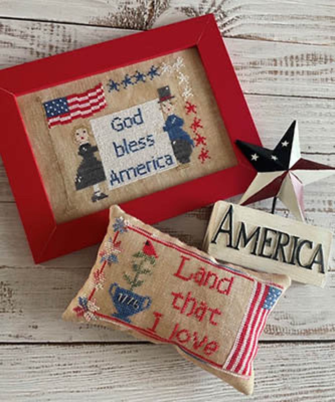 Romy's Creations - God Bless America - Land That I Love - Cross Stitch ...
