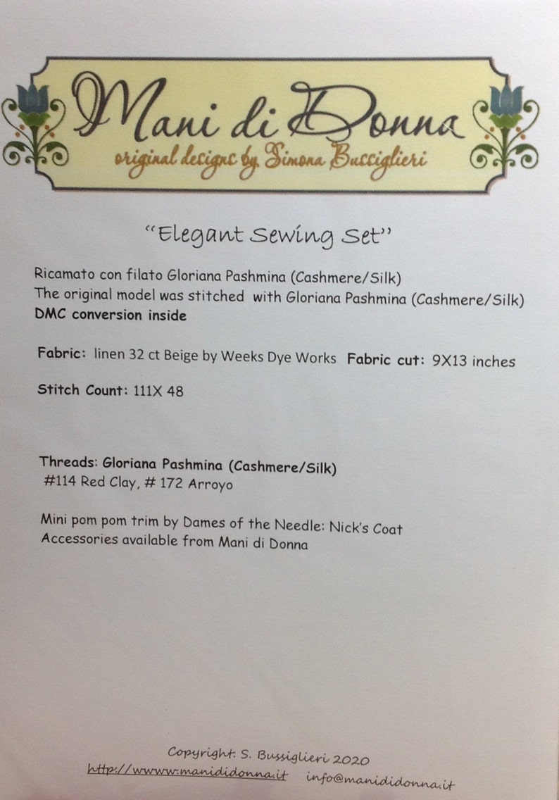 Mani Di Donna Elegant Sewing Set Etsy