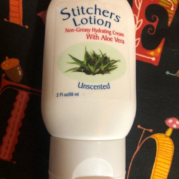 Stitchers Lotion - Unscented - Blackberry & Vanilla - Cinnamon Stick - Raspberry and Orange - Mmm Peach - Apricot and Honey - 2 oz. Tube