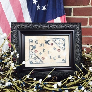 Willow Hill Samplings - Little America Sampler - PDF Chart - Counted Cross Stitch