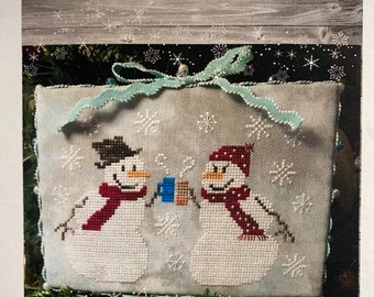 Winter Coffee - Romy's Creations - Romina Petrucci - Snowman Couple - Counted Cross Stitch