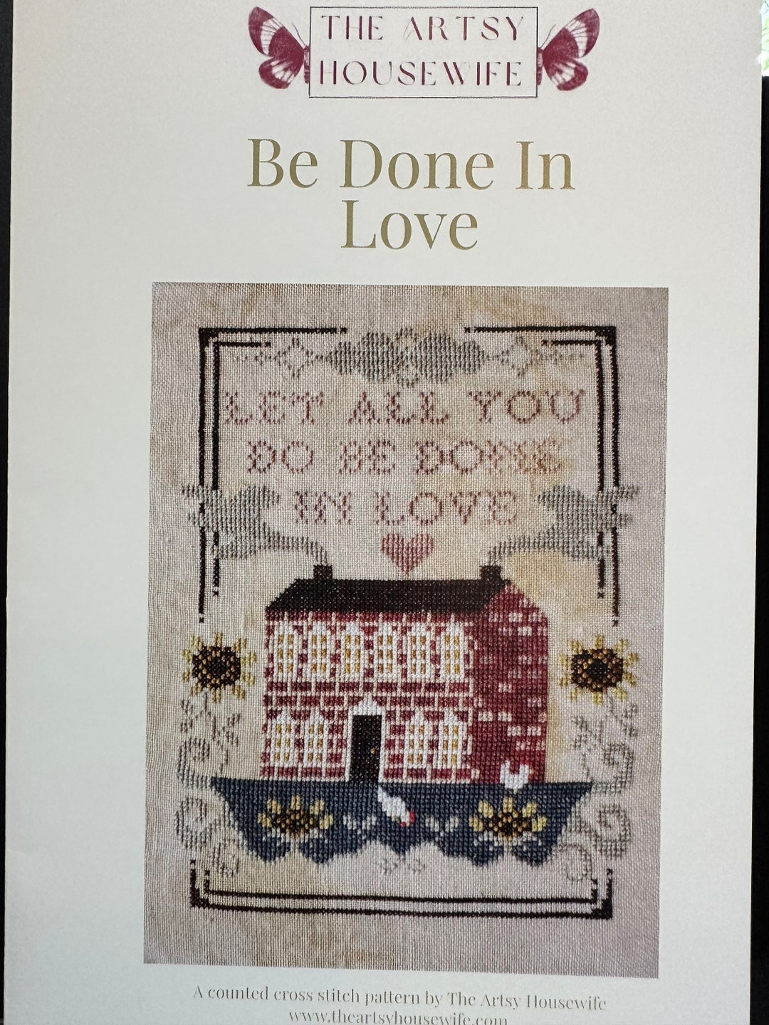 The Artsy Housewife Be Done in Love Counted Cross Stitch Etsy
