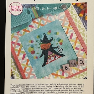 Ardith Design - Little Miss Mary Magick - Halloween - Boo - Cross Stitch