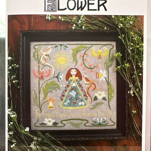 The Blue Flower - The Glad Sun - Across the Sky - Girl - Flowers - Sun - Birds - NEW! Nashville Needlework Market 2023 Exclusive