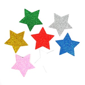 3" Foam Glitter Star Stickers