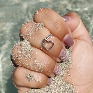 Heart charm ring
