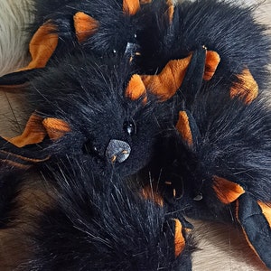Bat plush, Halloween bat, Fluffy bat, Black bat