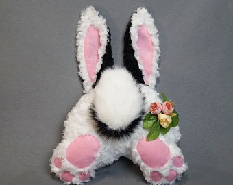 Easter Decoration, Bunny Butt and Ears, Wreath  Attachment, Bunny Butt, Spring rabbit
