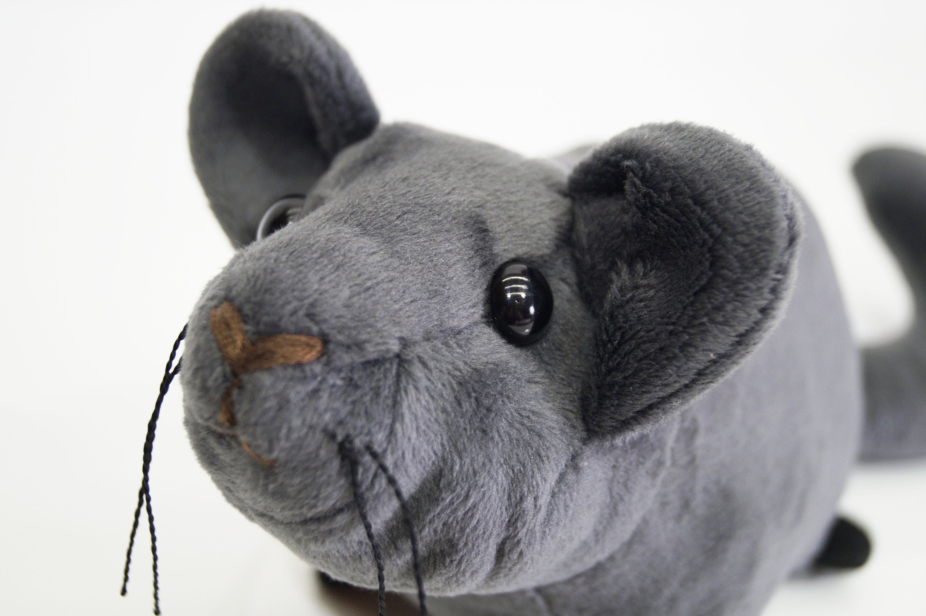 Stuffed chinchilla Plush toy Gray chinchilla Stuffed Etsy