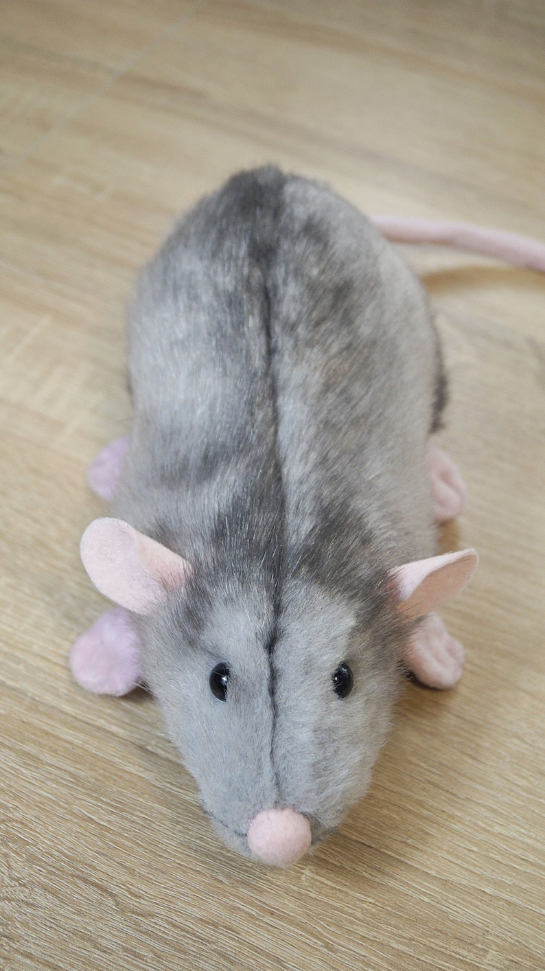 Dumbo Rat Plush Stuffed Gray Rat Realistic animals | Etsy
