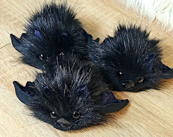 Bat plush, Black bat ,Fur toys Stuffed animal Bat Plushie  Bat lovers